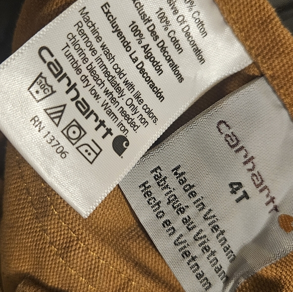 New Carhartt Bib Overalls size 4 - Picture 4 of 4